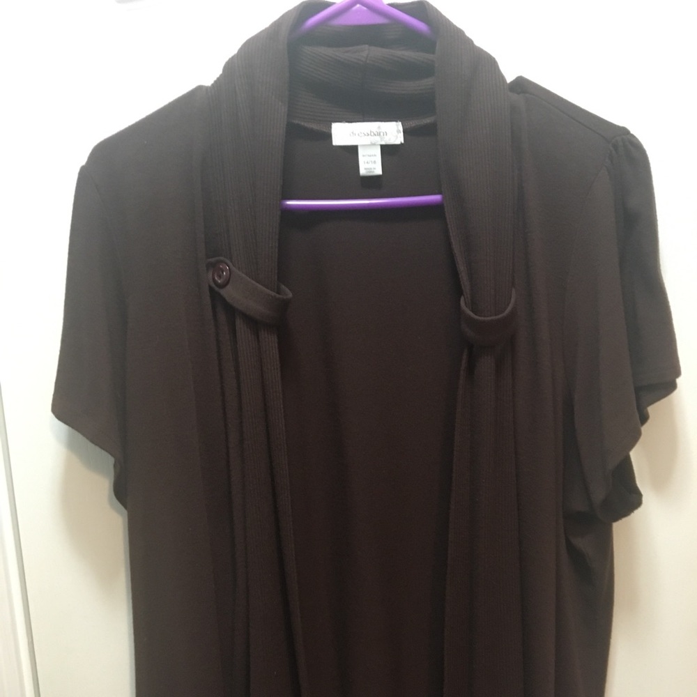 Plus career brown cardigan